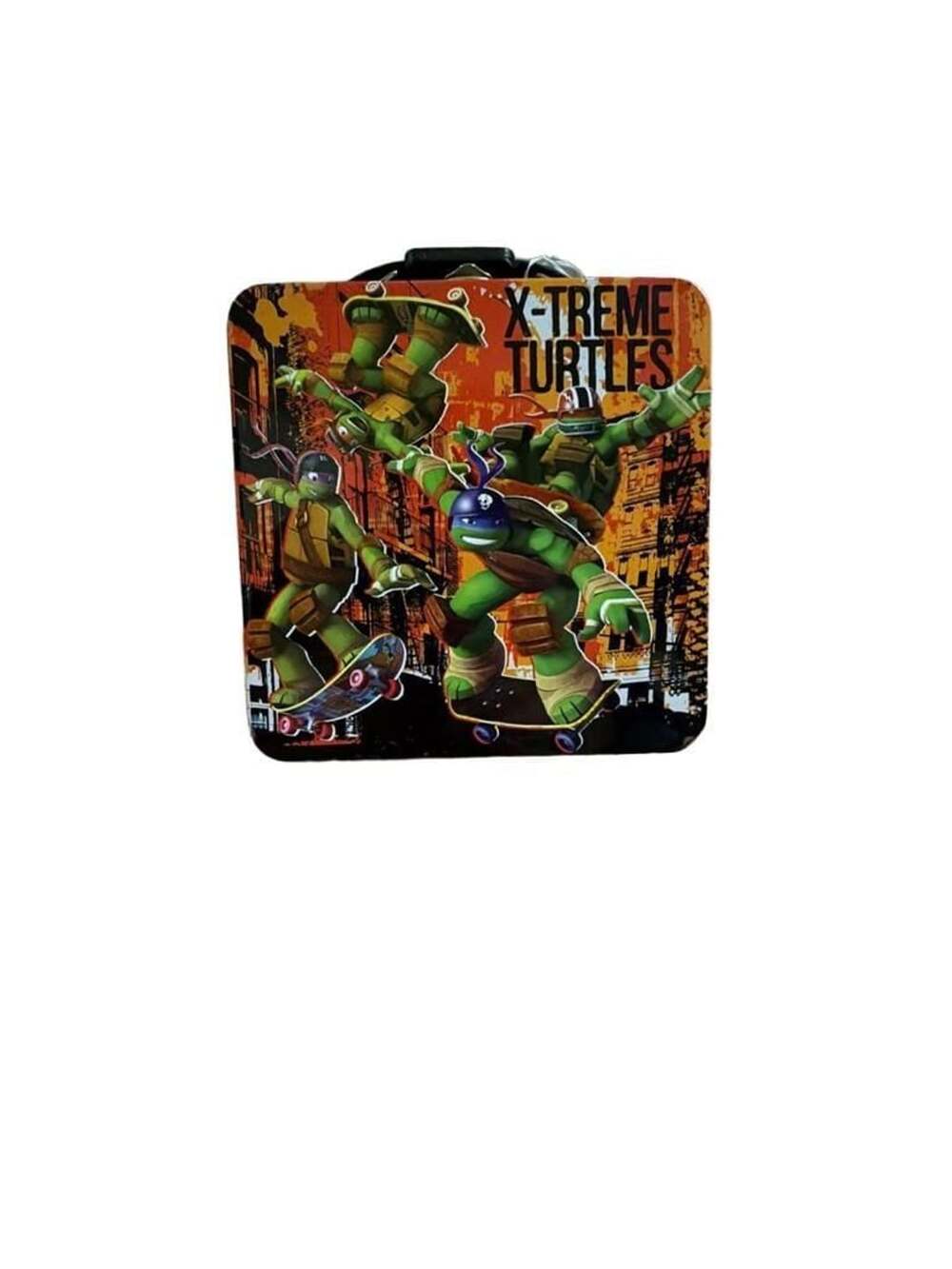 Vintage 2015 Teenage Mutant Ninja Turtles X-Treme Turtles Metal Lunch Box Tin
